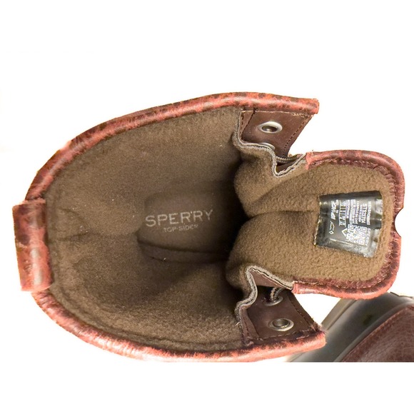 Sperry Saltwater Duck Boots size 7.5 Mens Black/Amaretto Waterproof STS23704 - Picture 5 of 6